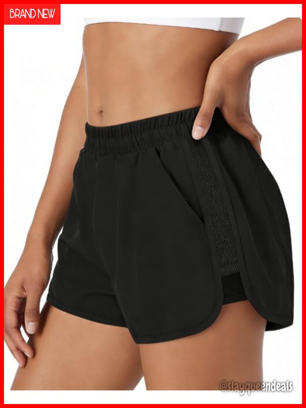 Women's 2-in-1 Running Shorts with Liner Quick Dry Athletic Gym Hiking